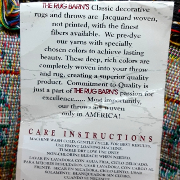 Celestial Santa,Throw blanket, vintage, made by Rug barn - Picture 6 of 6